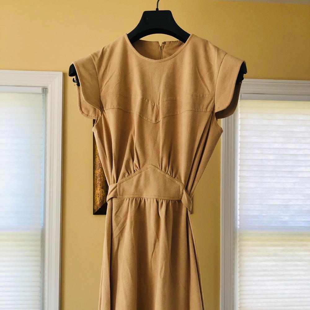 Vintage 60’s light camel A-line dress